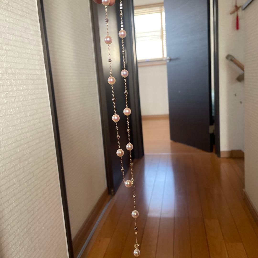 本真珠照り良しステーションネックレス7.7〜8.3mm箱無し