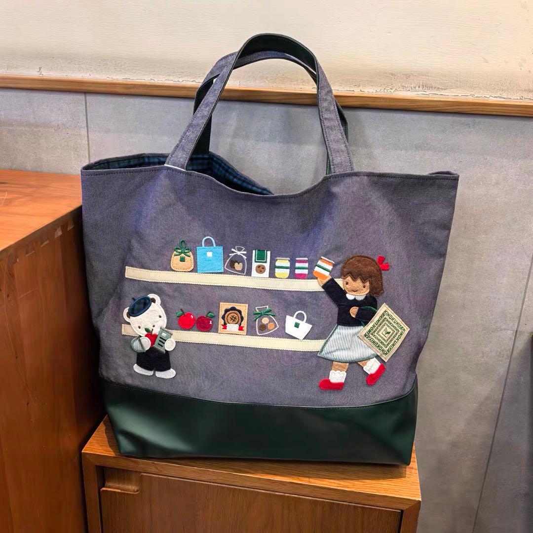 新品未使用　紀伊国屋書店×familiar コラボデニム バッグ