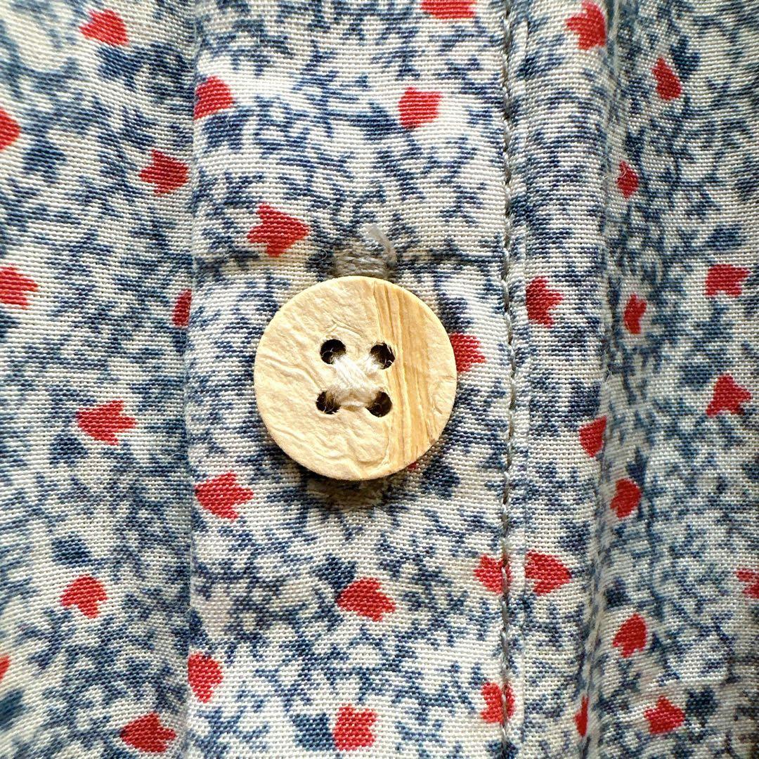 45R 45rpm コットンシルク ロング ギャザーワンピース 小花柄 前開き