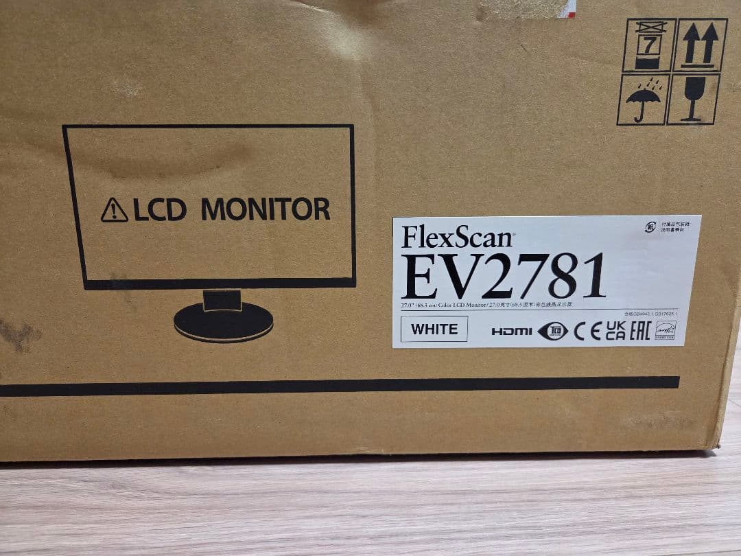 ディスプレイ・モニター本体 EIZO FlexScan EV2781-WT