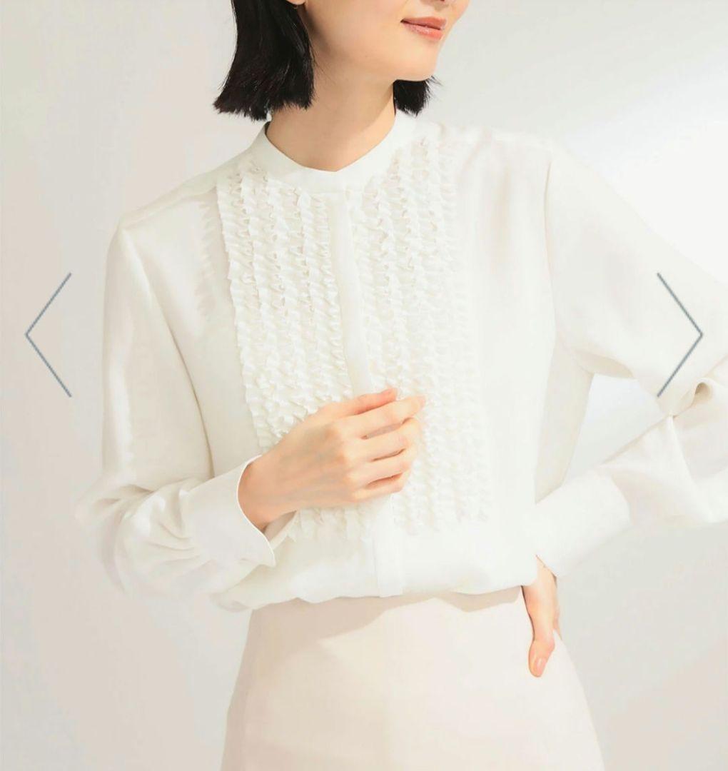 Demi-Luxe BEAMS　ジョーゼット フリルブラウス