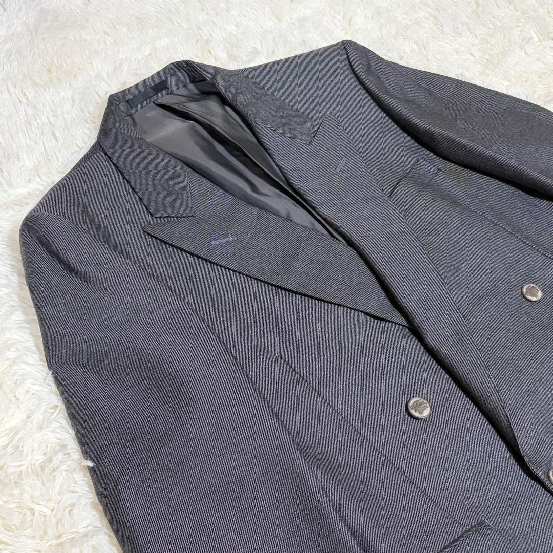 【モヘア】バーバリーズ スーツ セットアップ ダブル 2B グレー L