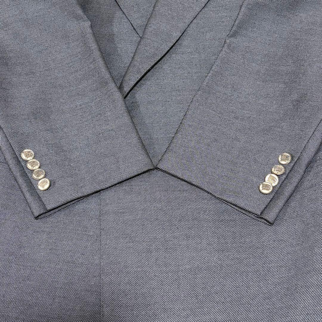 【モヘア】バーバリーズ スーツ セットアップ ダブル 2B グレー L