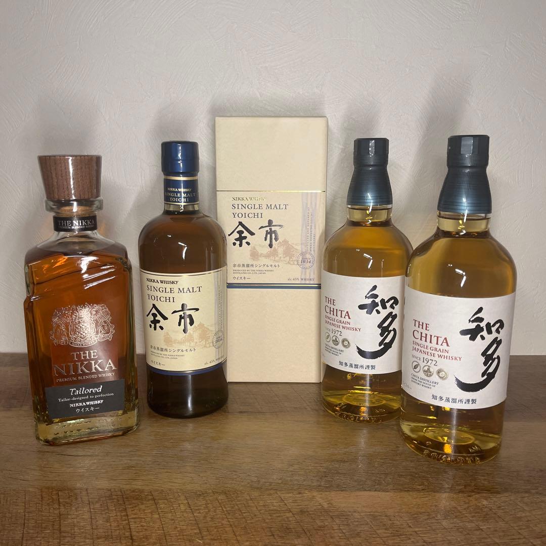 余市、ニッカ、知多　ウイスキー　3種