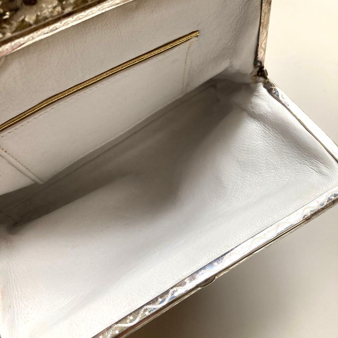 プチポアン 刺繍バッグ　パーティー　アンティーク　プチポワン