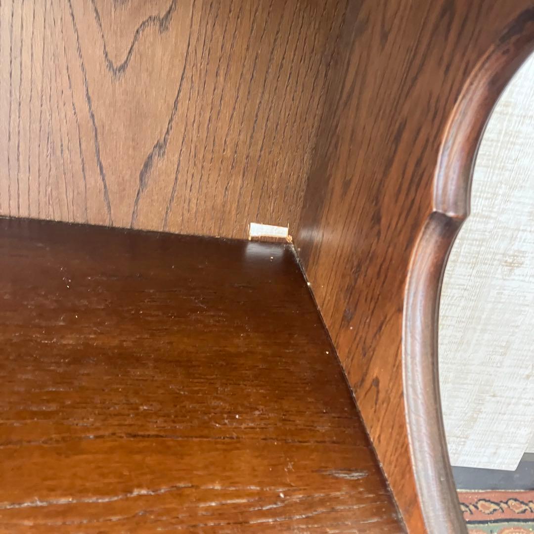 昭和レトロ 木製コンソールテーブル コールキャビネット 電話台 花台チェスト