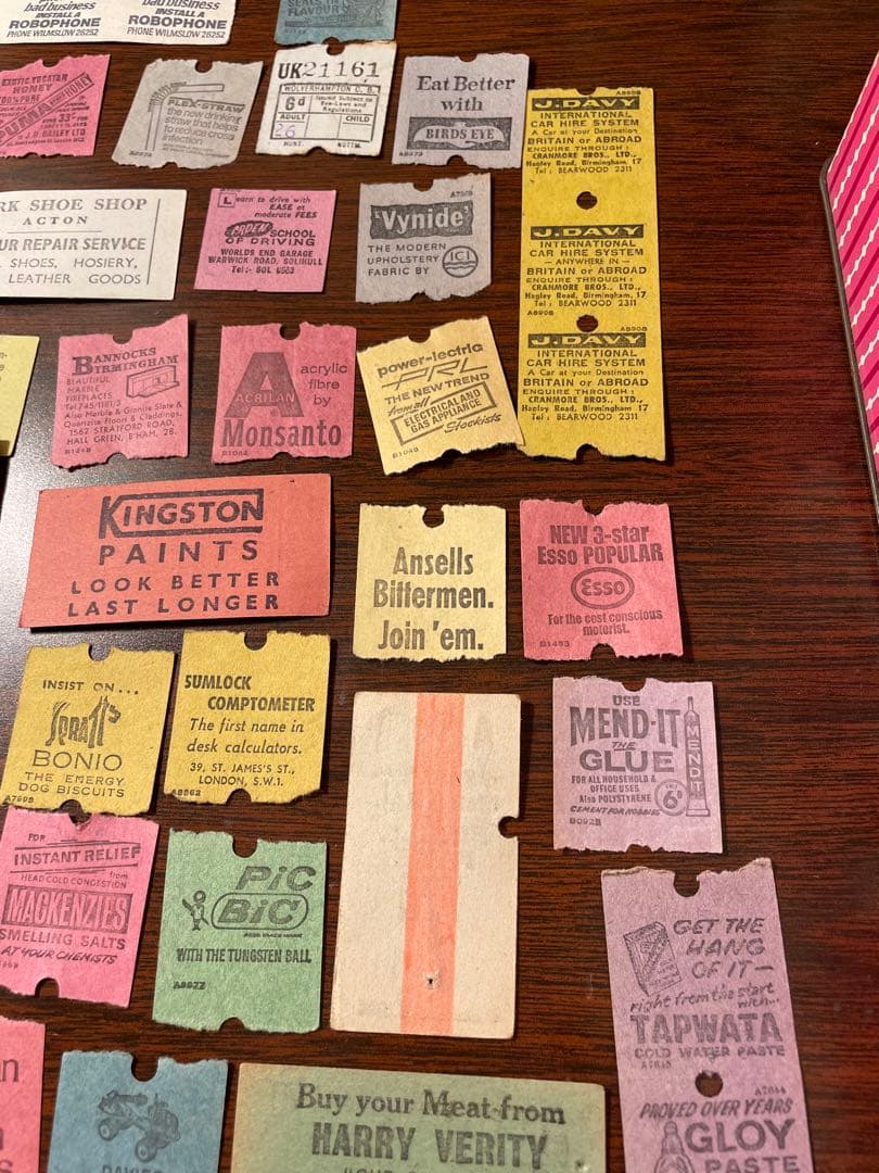 イギリスバスチケット　可愛い裏広告100枚以上✖️ 4