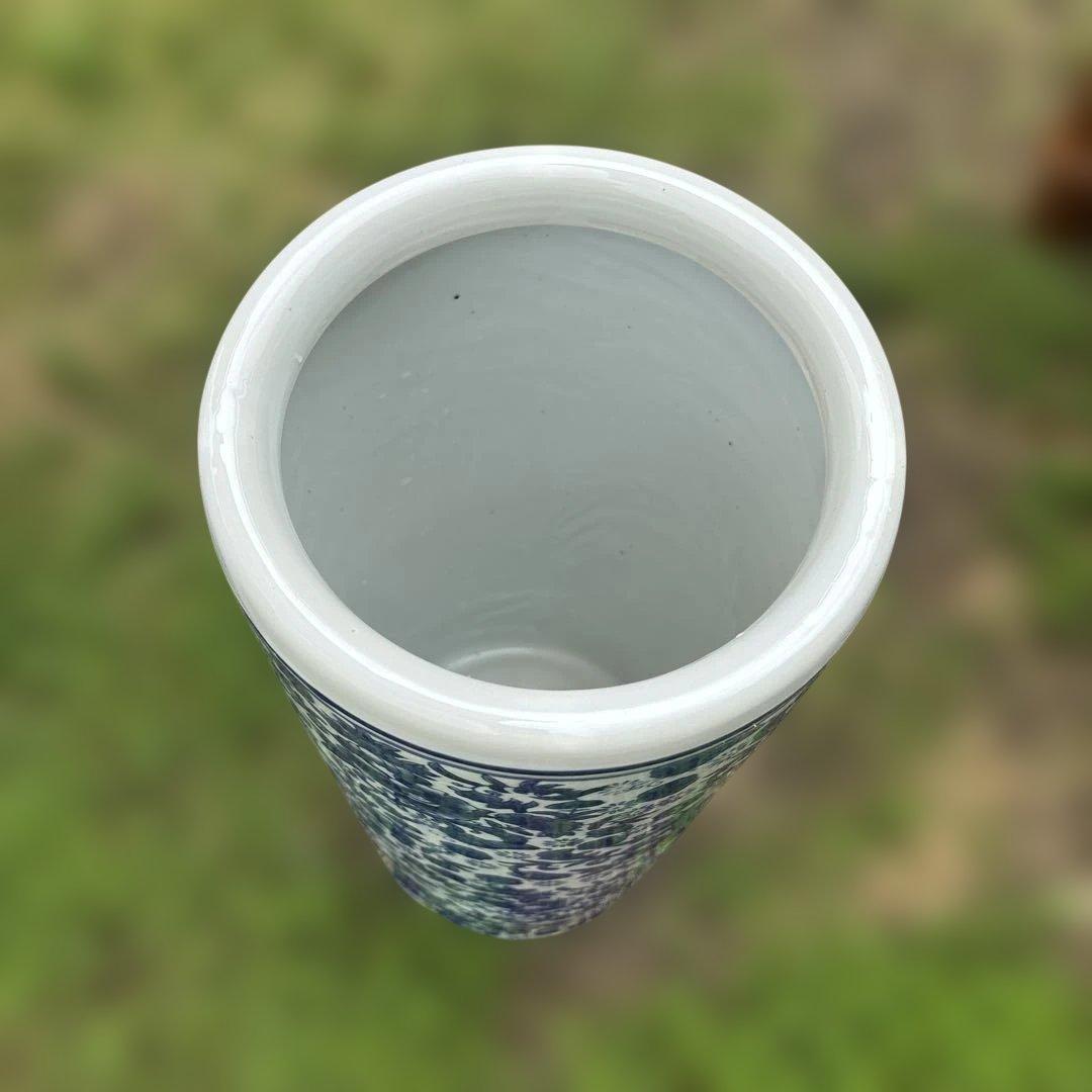 花柄 陶器製　傘立て