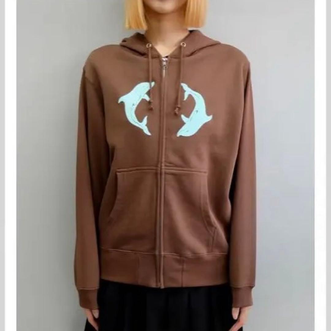 トップス Labyrins Two Dolphins Zip Hoodie shury
