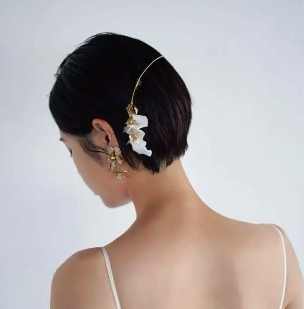 flua 2way flower haired ブライダルアクセサリー