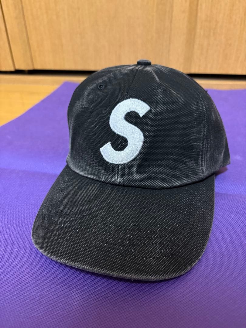 SUPREME ブラックキャップSロゴ