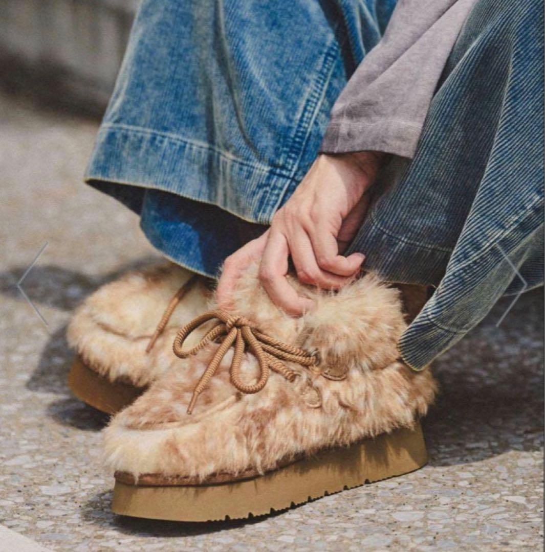 niko and バンビ柄 モカシンブーツ S 23.0cm 即完売品