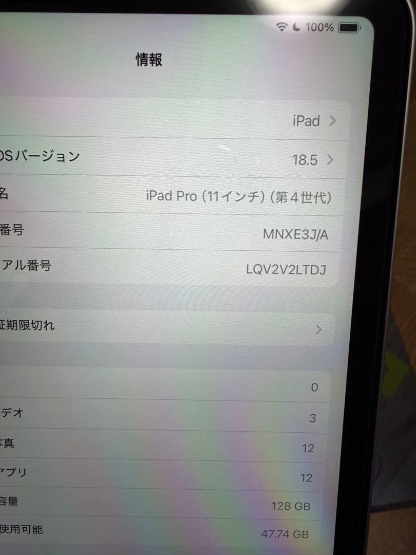 Apple iPad Pro (11インチ) 第4世代 128GB