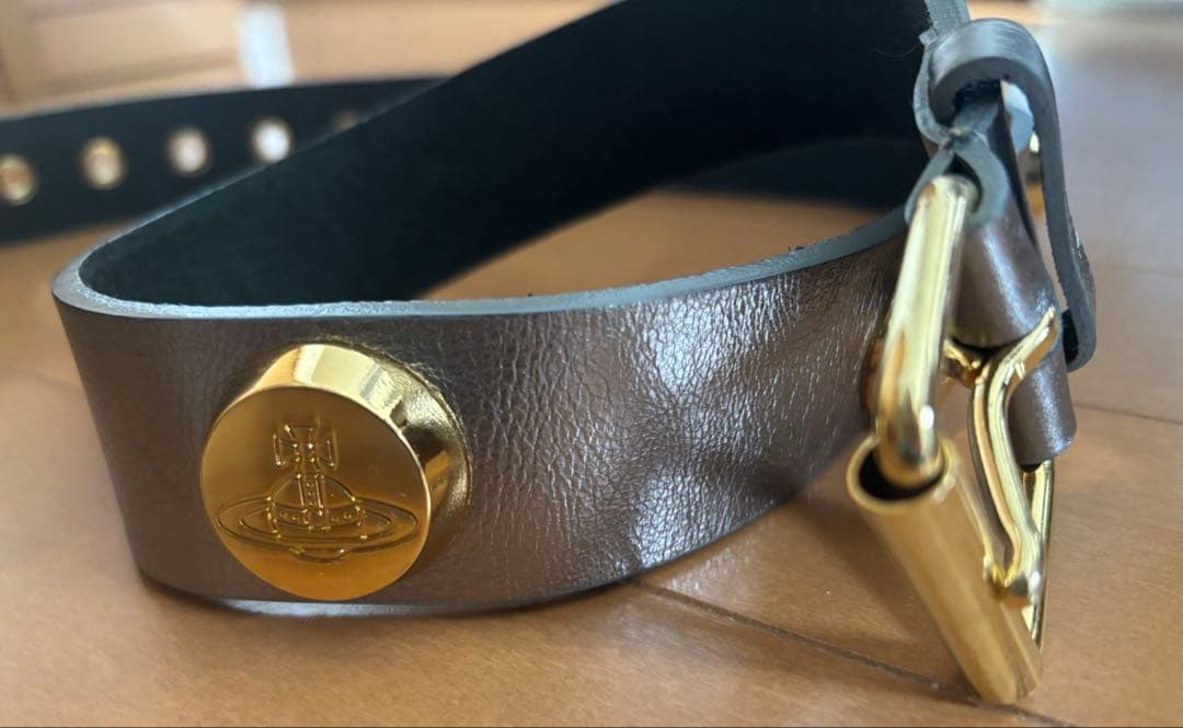 ヴィヴィアンウエストウッド レザー ベルト グレー シルバー ゴールド オーブ