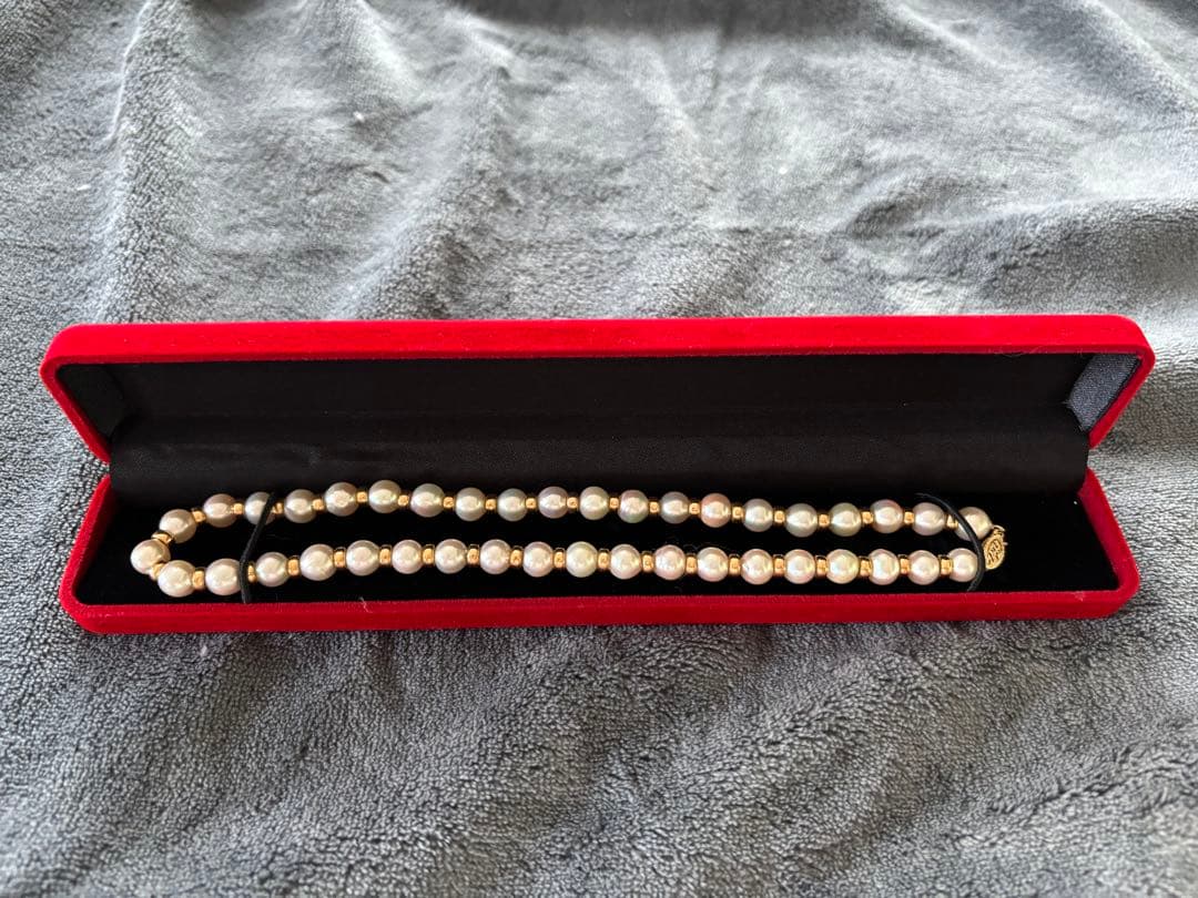 14金とホワイトパール ネックレス 宝石店で購入しました