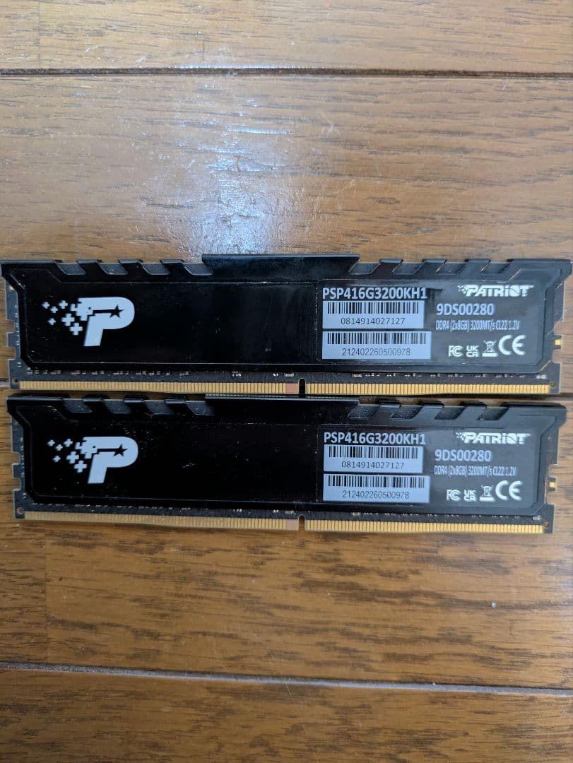 W*D様 PATRIOT 16GB DDR4メモリー PSP416G3200KH