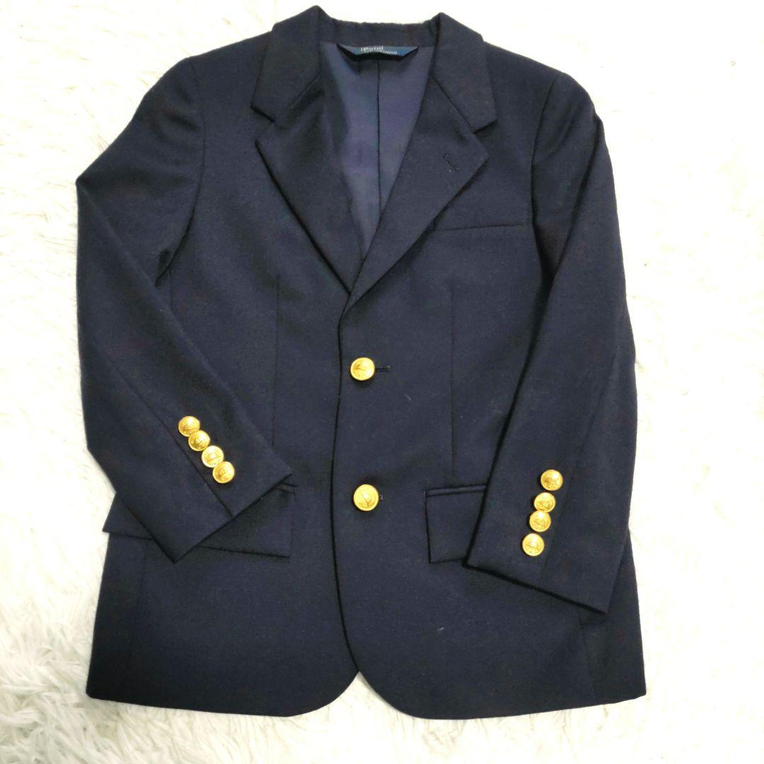 ポロバイラルフローレン 120 男の子 セットアップ 紺ブレ 金ボタン チェック