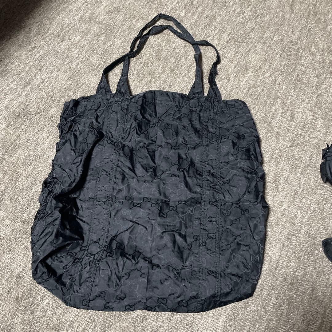 ラ*子様 GUCCI グッチ くま エコバッグ ショルダーバッグ ブラック