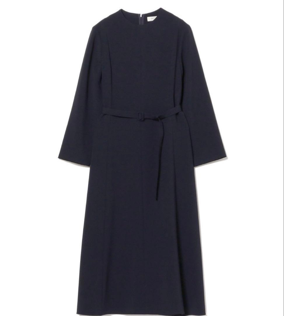 セレモニー　フォーマル　ベルト付 ドレス　ワンピース　長袖