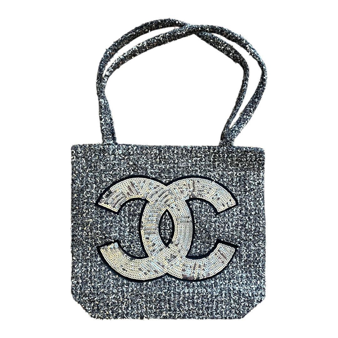 L*n様 【新品未使用】 CHANEL ツイード シルバー スパンコール トート