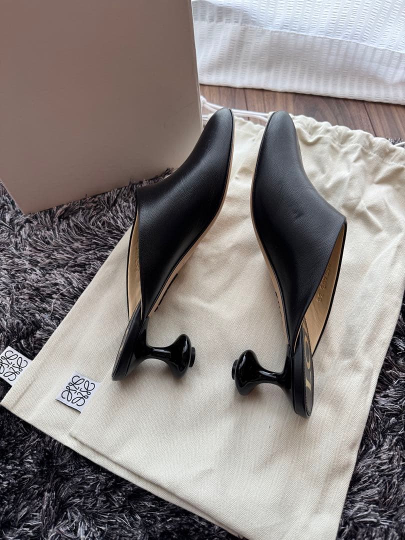 LOEWE トイ ブラック ミュール 38 新品未使用 定価以下かなりお得!!