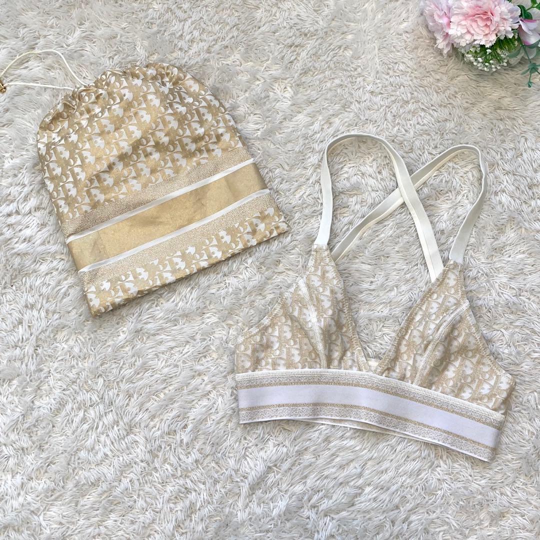 ［未使用に近い］DIOR オブリーク　ビキニトップ　水着　セパレート　XS