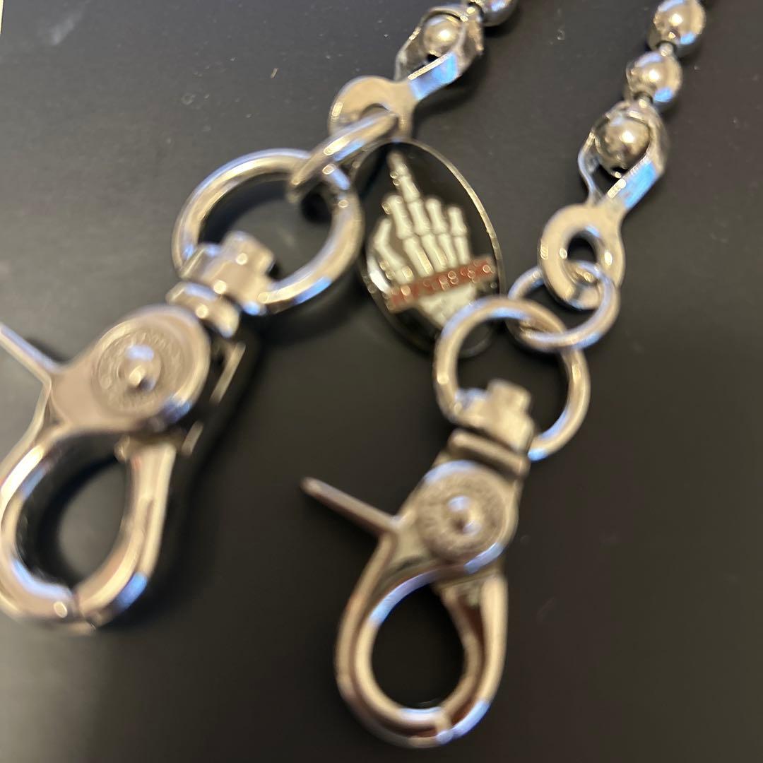 HYSTERIC GLAMOUR ウォレットチェーン　シルバー　63㎝