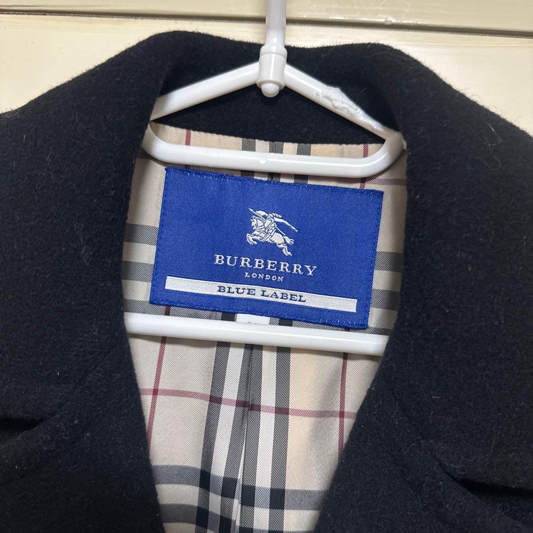 専用。BURBERRY BLUE LABEL ブラックピーコート