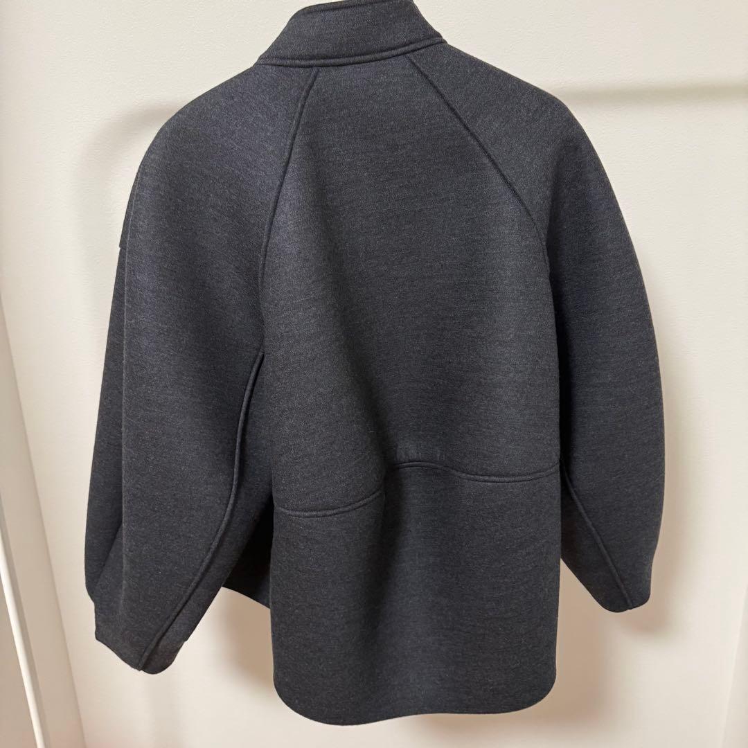 うさこ　エンフォルド　ウールボンディングショートコートチャコールグレー38
