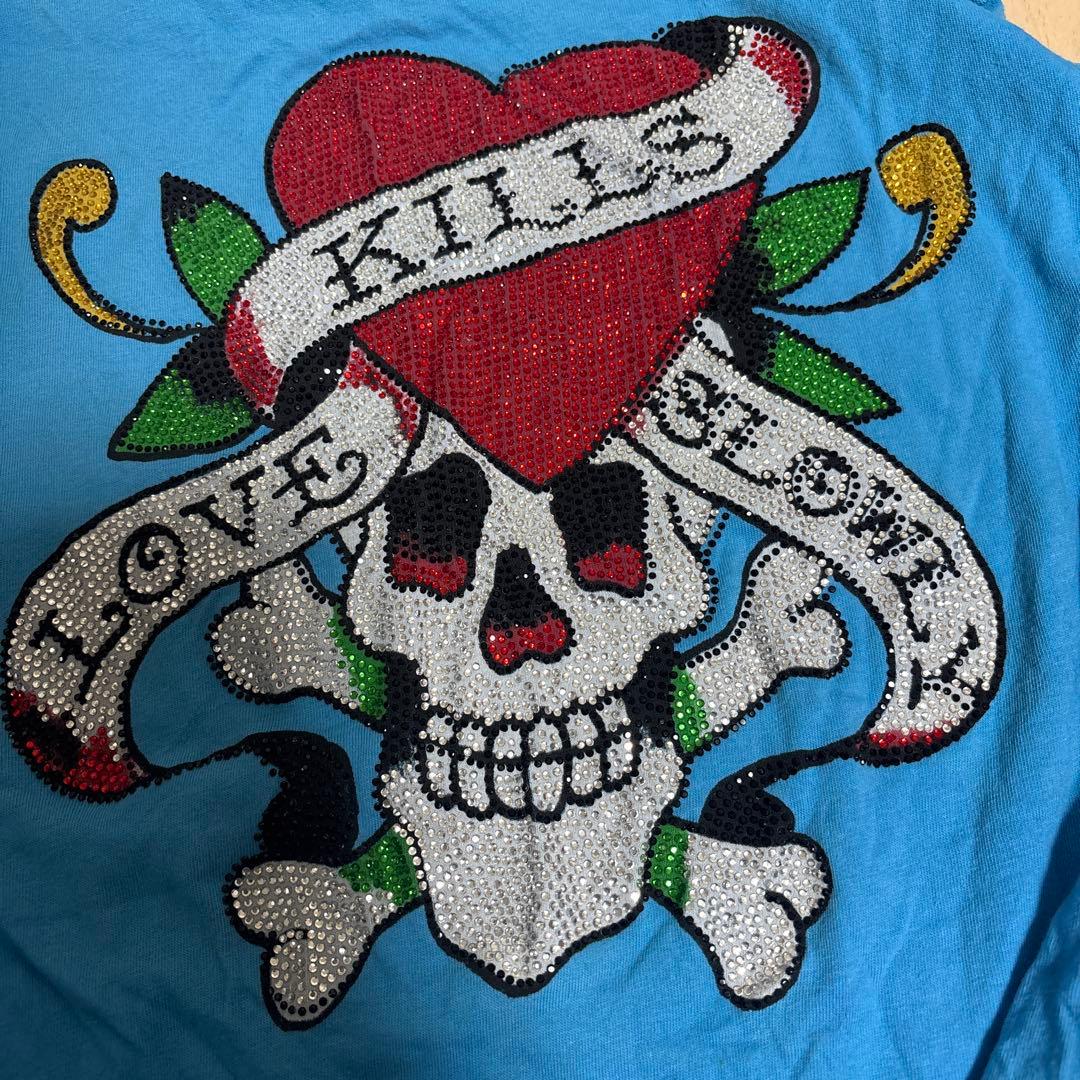 エドハーディー Tシャツ ラインストーン