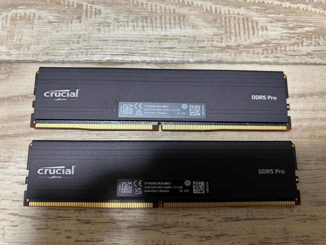Crucial DDR5 Pro 32GB (2x16GB) メモリ