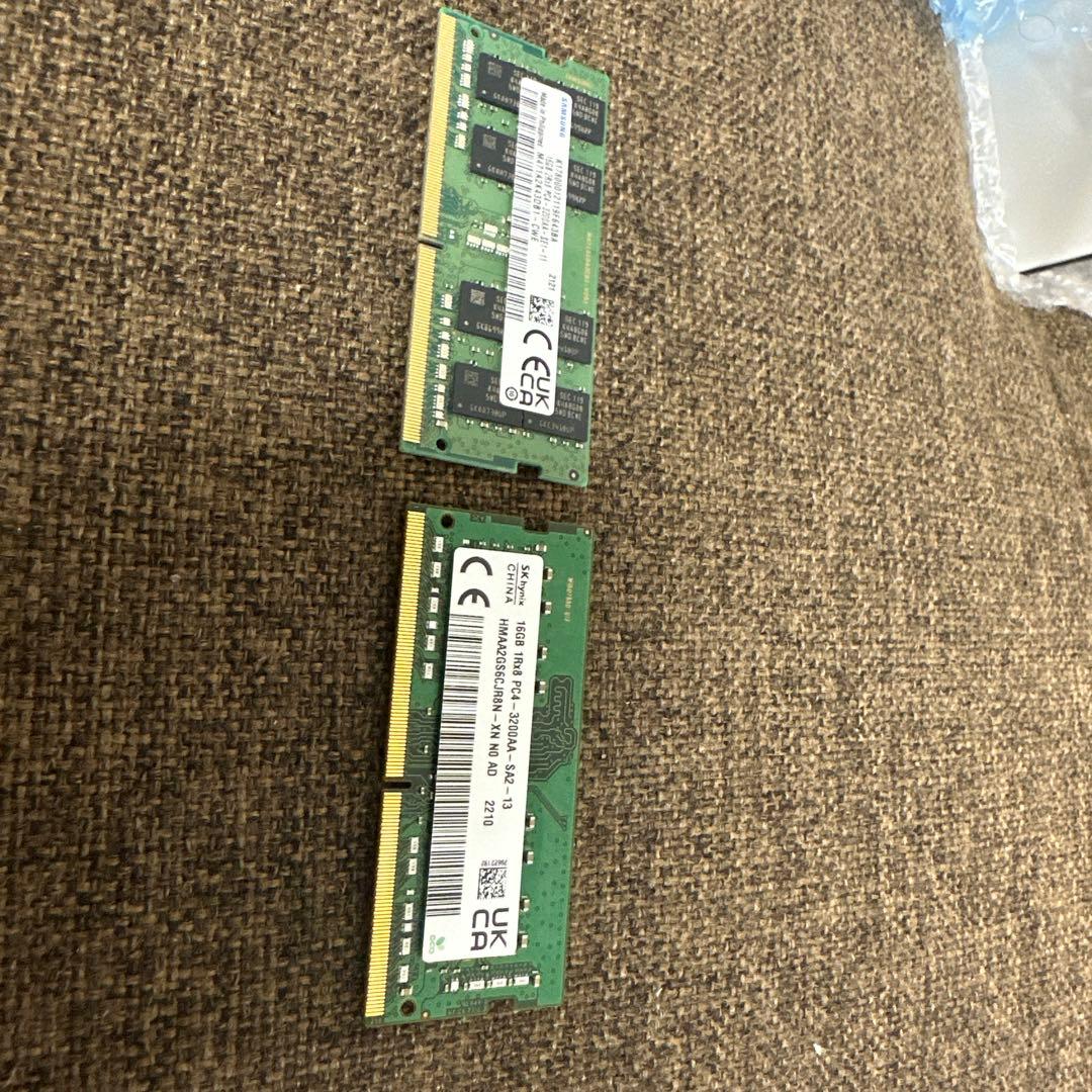 メモリーノート用　32GB合計　3200Mhz 動作確認済み