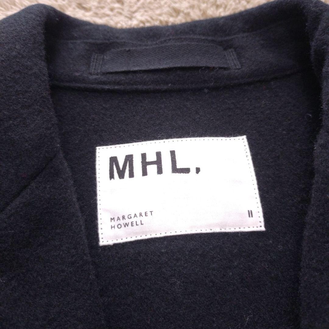 MHL ウールジャケット ブラック FELTED SHETLAND WOOL