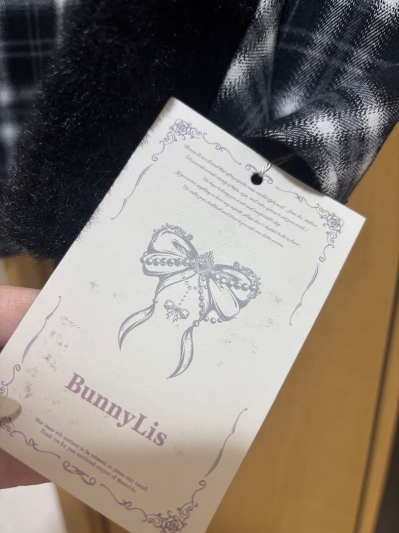 NoGenki BunnyLis ファーボレロ× チェックミニワンピ ブラック