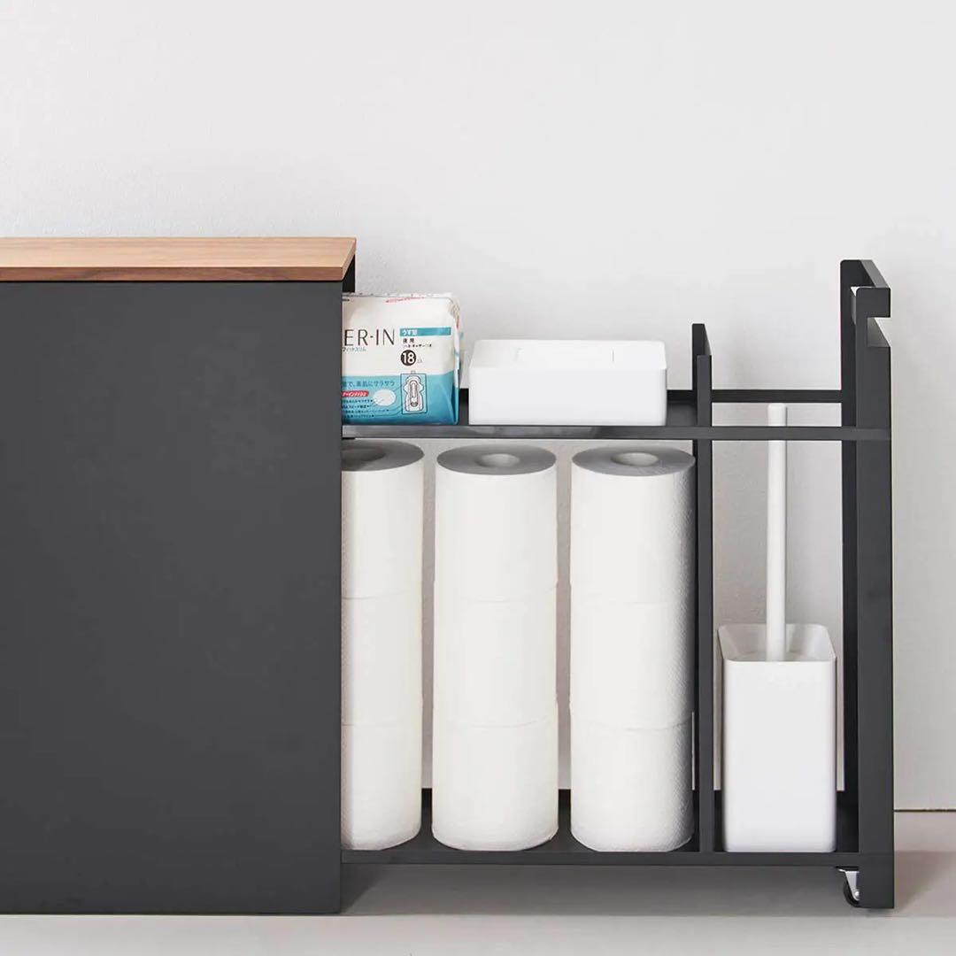 【新品・未使用】山崎実業 tower 隠せるトイレ引き出し収納