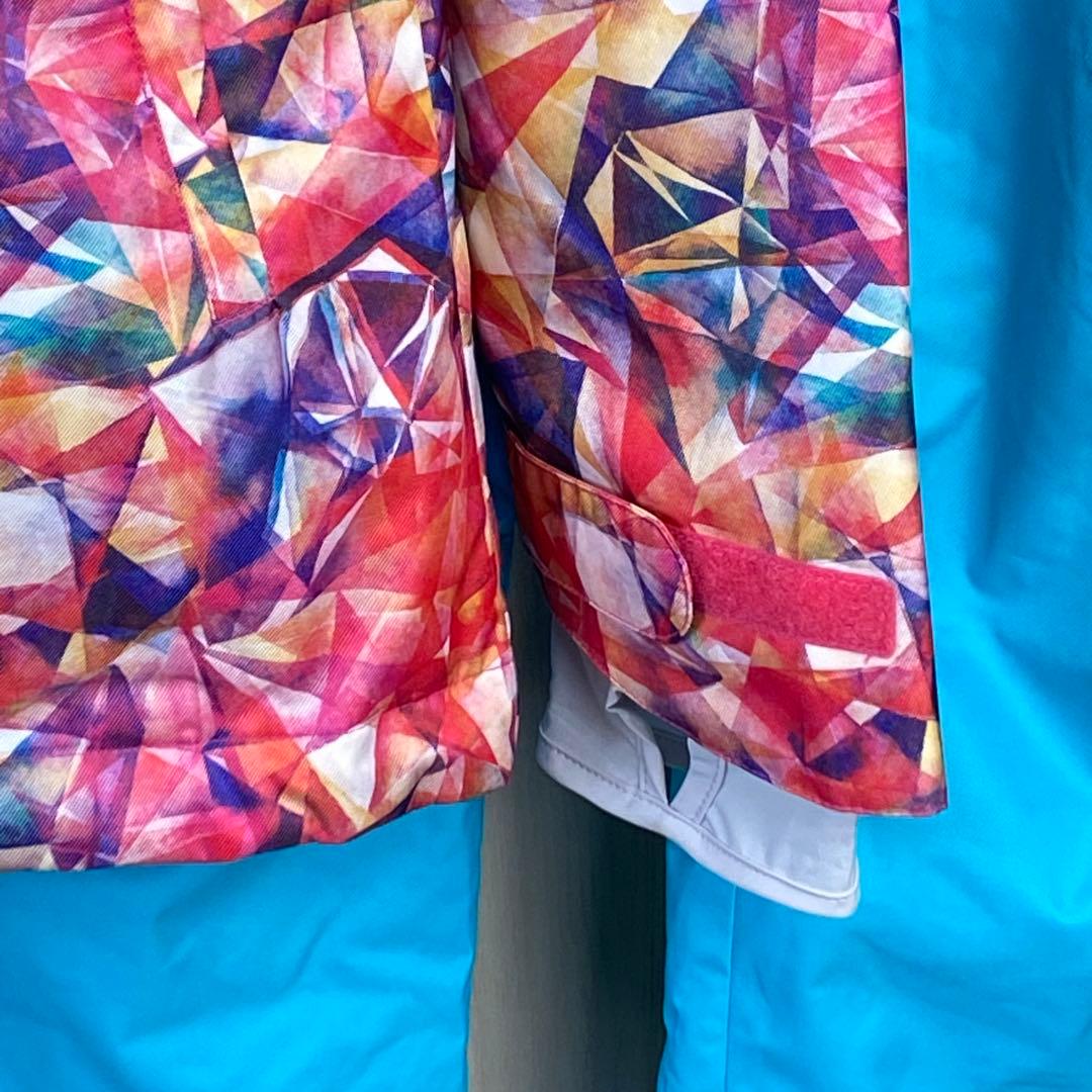 DLite 幾何学模様 レディースLLサイズ スノーボードウェア上下セット