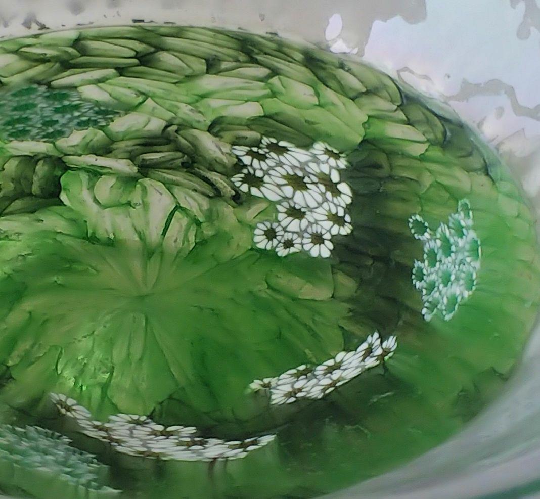 ★花のムリーニと銀箔★インカルモ茶碗