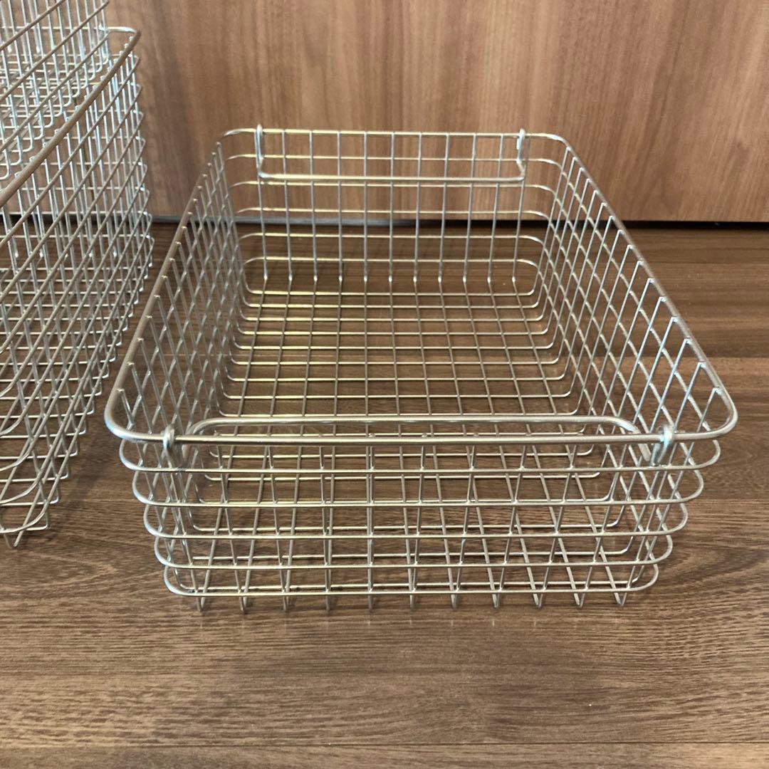 無印良品　ステンレスワイヤーバスケット　5個セット