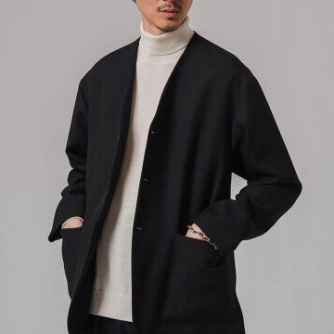 ちゃき　EDIFICE エディフィス　ウール　ノーカラージャケット