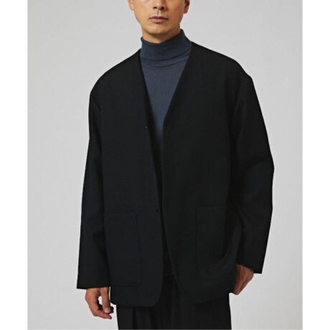 ちゃき　EDIFICE エディフィス　ウール　ノーカラージャケット