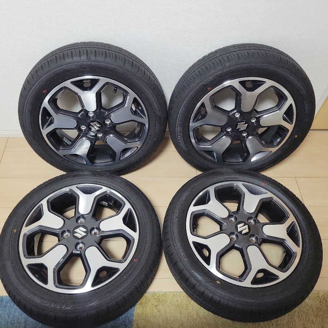 新車外し！スズキハスラー 15インチ 純正アルミホイール＆タイヤ 1台分（4本）