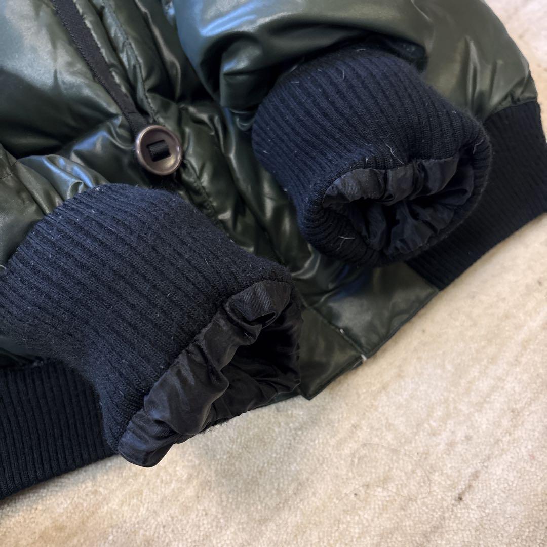 y2k archive ダウンジャケット フード ファー 短丈 微光沢 お兄系