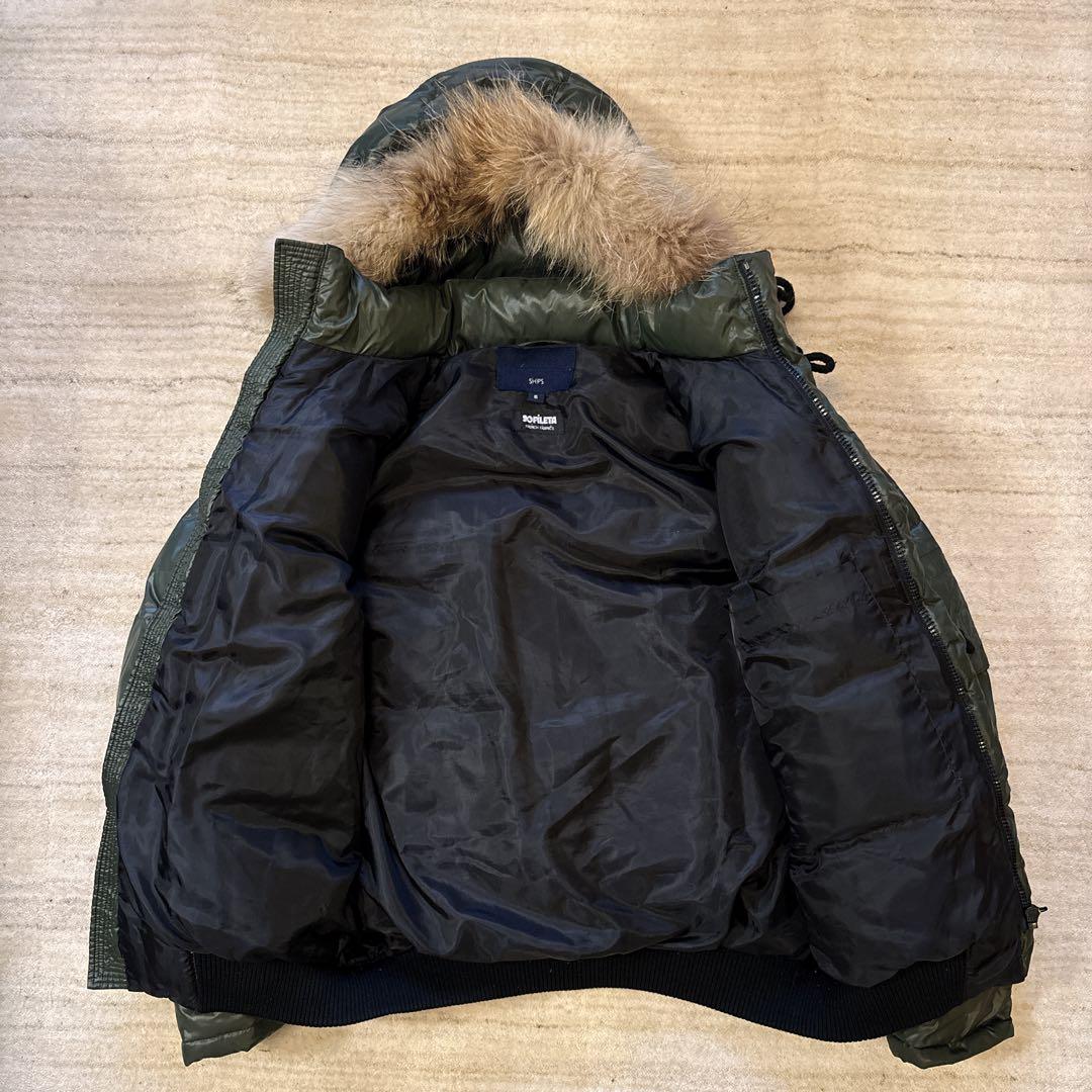 y2k archive ダウンジャケット フード ファー 短丈 微光沢 お兄系