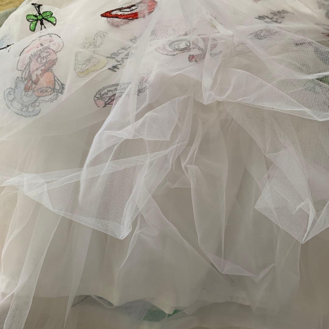 ZUZU/シモネッタ　ホワイト ティーカップ刺繍ドレス　8歳（138）