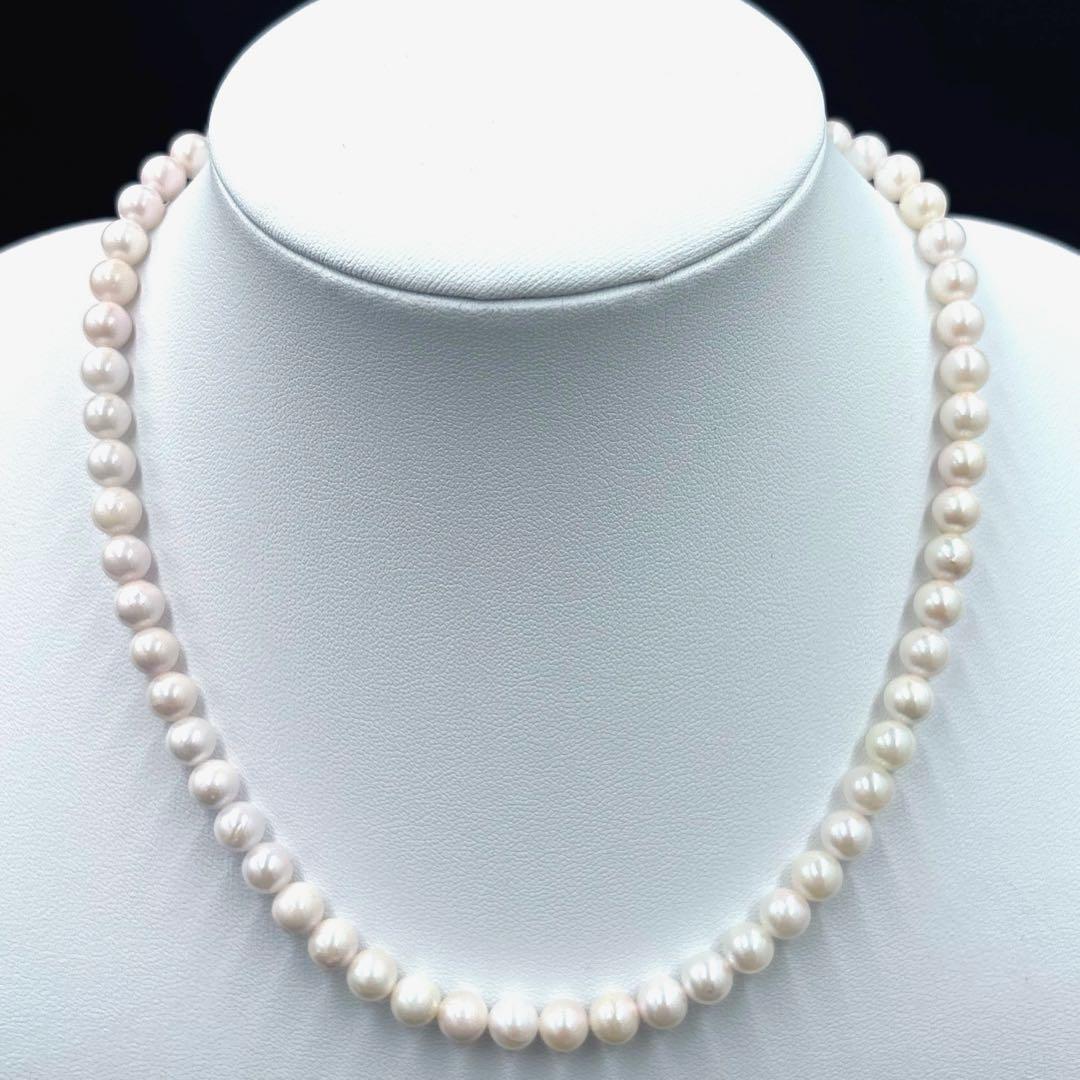 【日本橋三越】約7mmあこや本真珠　パールネックレス　購入証明書/ボックス付き