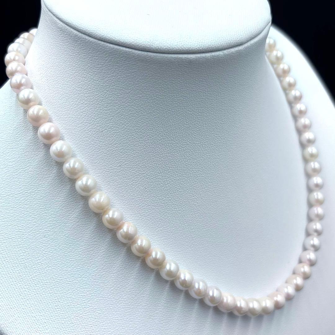 【日本橋三越】約7mmあこや本真珠　パールネックレス　購入証明書/ボックス付き