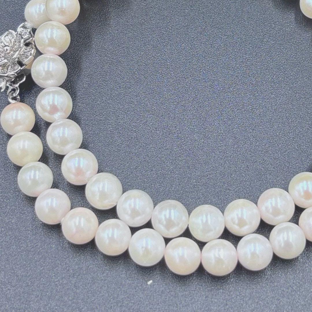 【日本橋三越】約7mmあこや本真珠　パールネックレス　購入証明書/ボックス付き