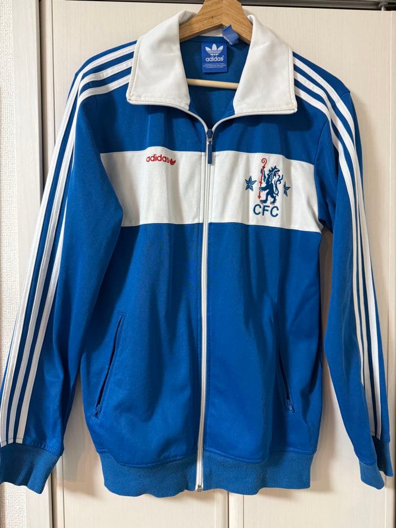 adidas CHELSEA FC CFCロゴ 青ジャケット XL