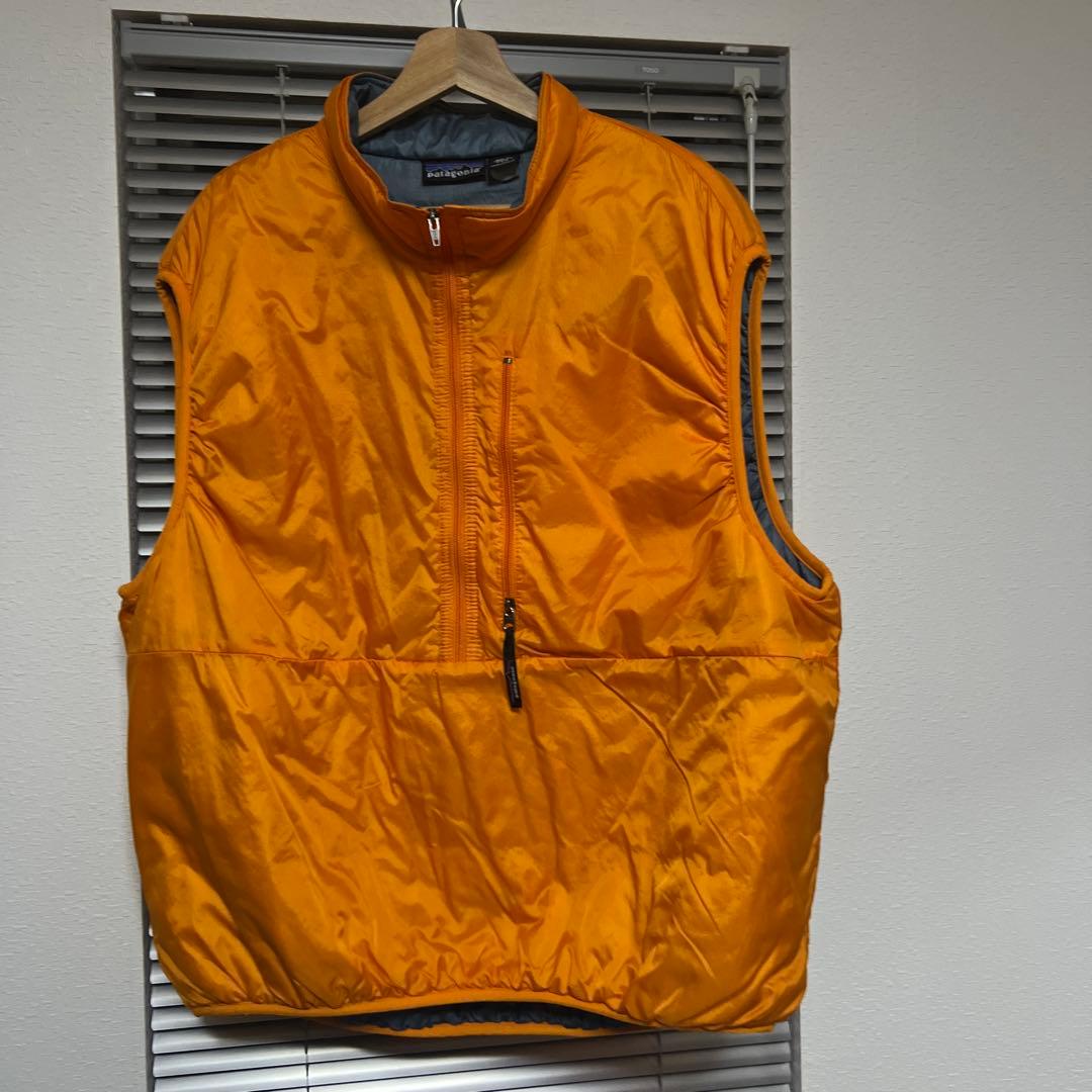 希少97年USA製patagoniaパタゴニア パフボールベストXLマンゴー