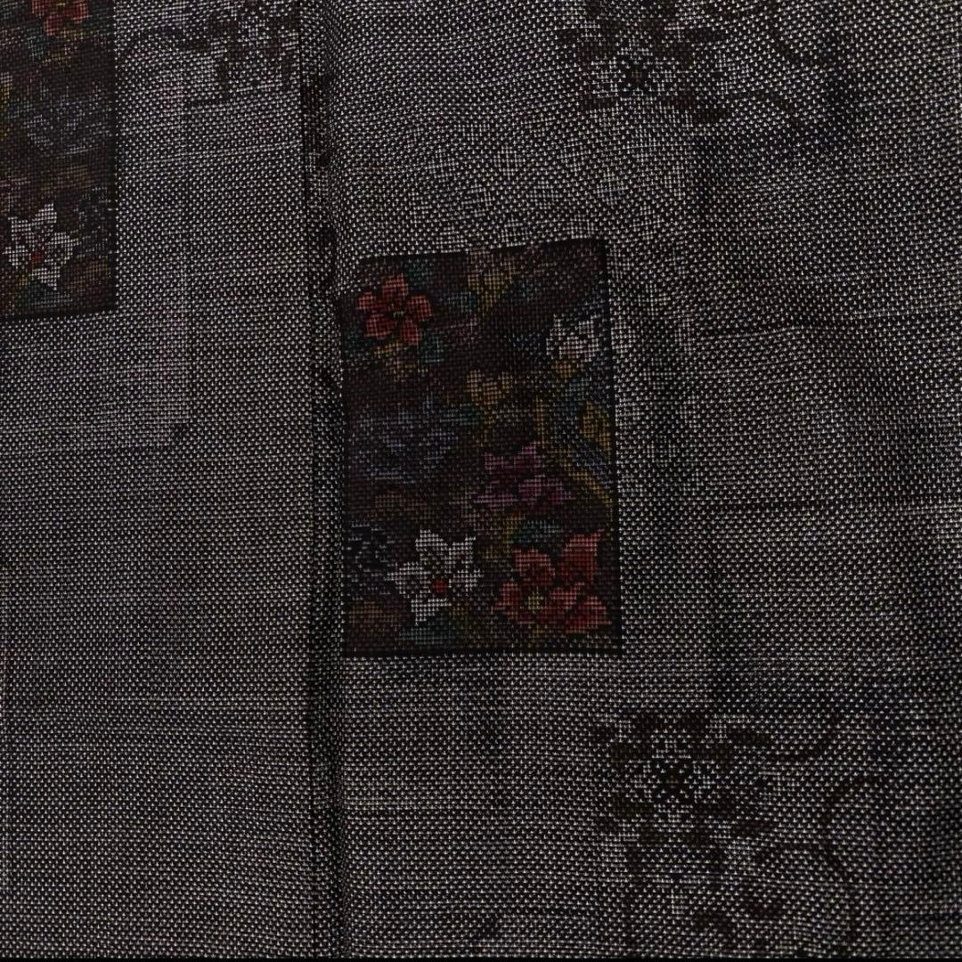 本場大島紬 ロングワンピース ロールカラー 証紙